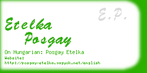 etelka posgay business card